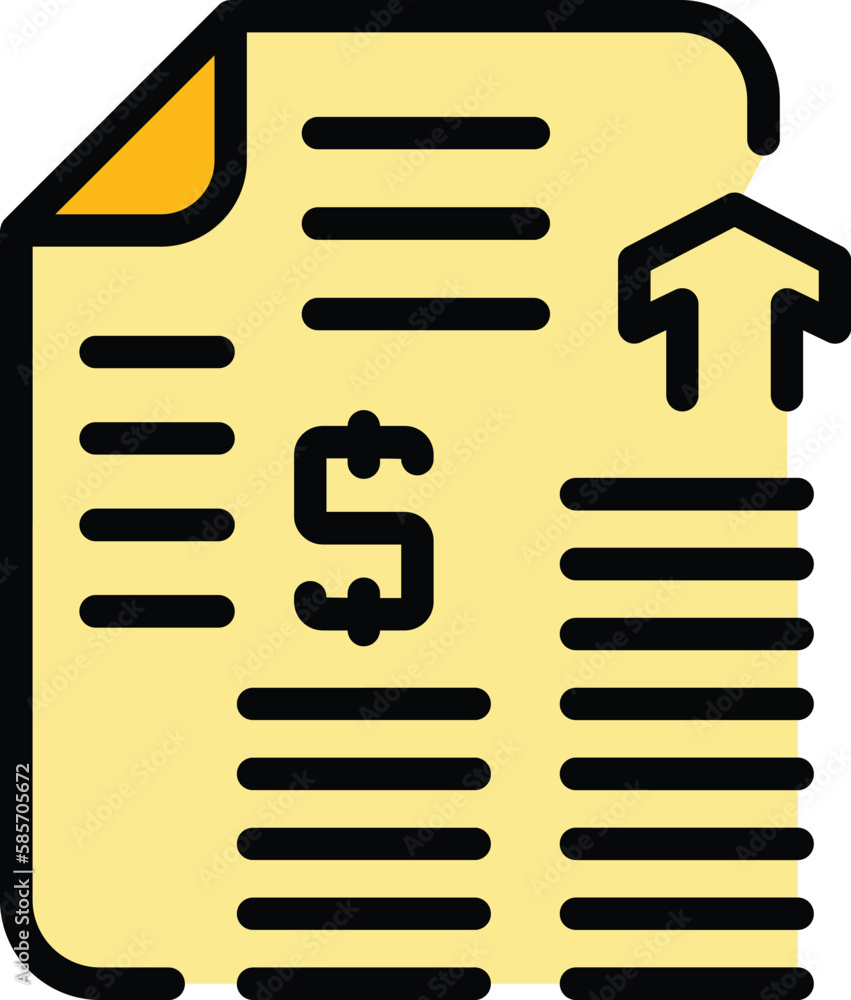 Poster result money document icon. outline result money document vector icon for web design isolated on whi