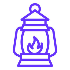 Vector Design Oil Lamp Icon Style