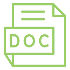 Vector Design DOC Icon Style