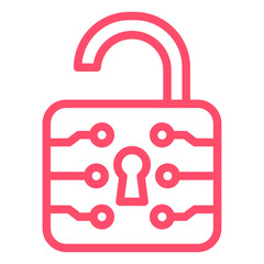 Vector Design Unlock Icon Style