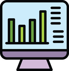 Result money broker icon. Outline Result money broker vector icon for web design isolated on white background color flat