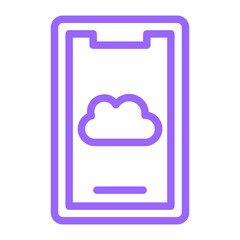 Vector Design Mobile Cloud Icon Style