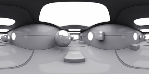 3d render. Futuristic panoramic HDRI