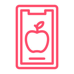 Vector Design Mobile Food Icon Style