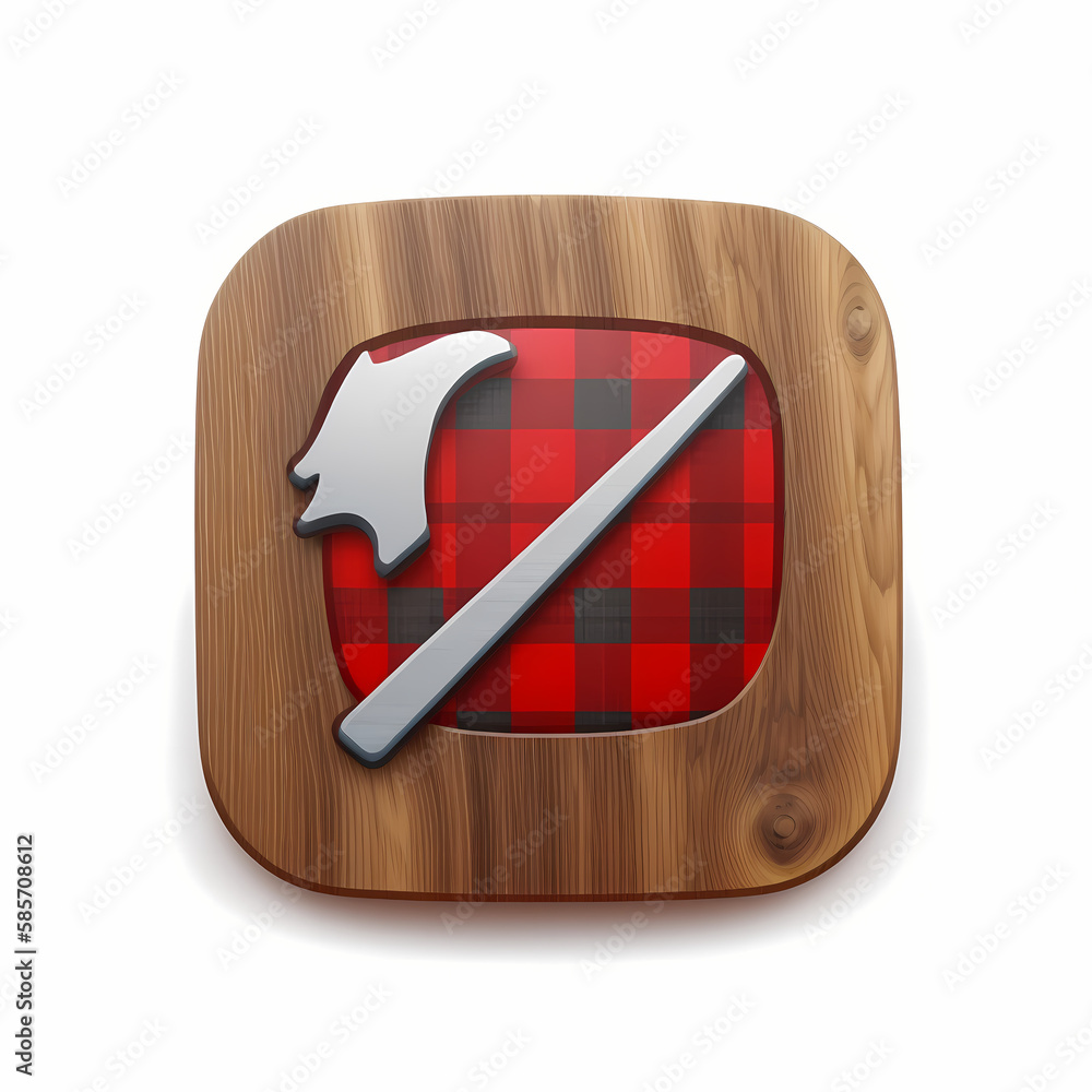 Wall mural Lumber Jack Logo. Generative AI