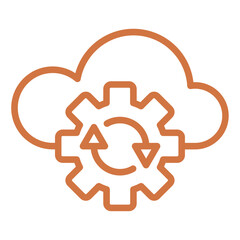 Vector Design Cloud Backup Icon Style