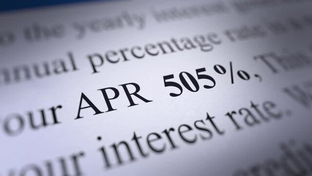 Animated Annual Percentage Rate (APR) Increasing Numbers on Financial Statements