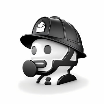 Fire Fighter / Fire Man Logo. Generative AI