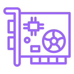 Vector Design Graphics Card Icon Style