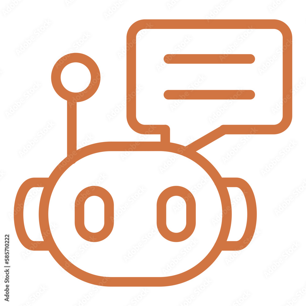 Poster vector design chat bot icon style