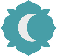 blue vintage icon Ramadan and Islamic Eid