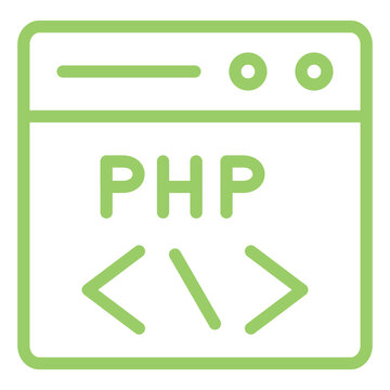 Vector Design PHP Coding Icon Style