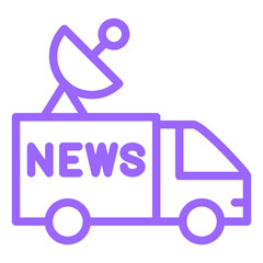 Vector Design News Van Icon Style