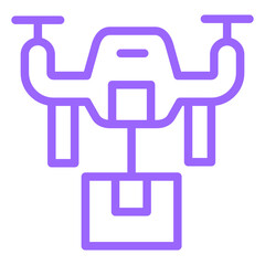 Vector Design Drone Delivery Icon Style