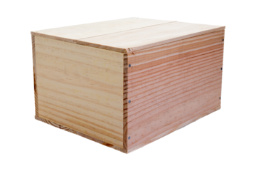 closed 12 bootle wood wine gift box isolated on PNG transparent white background