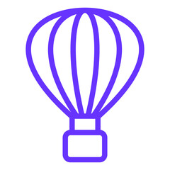 Vector Design Air Balloon Icon Style