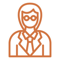 Vector Design Female Professor Icon Style