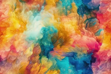 Fotobehang Mix van kleuren vibrant and colorful abstract background. Generative AI