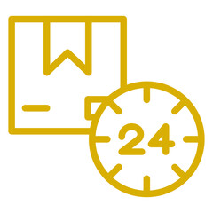 Vector Design 24 Hours Delivery Icon Style