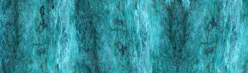 Abstrakte türkis blaue Struktur - Steinoberfläche in Panorama Nahaufnahme