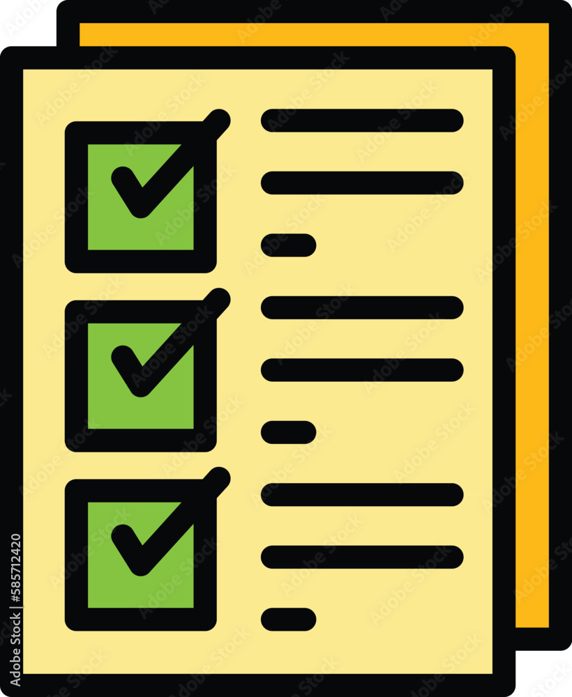 Poster shopping checklist icon. outline shopping checklist vector icon for web design isolated on white bac