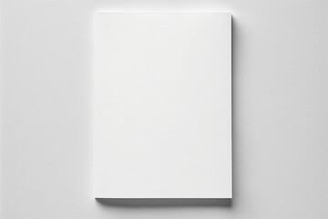 White empty piece of notebook paper isolated on white background, generative ai
