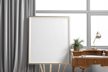 White Space for Creativity: Home Office Poster Frame Mockup