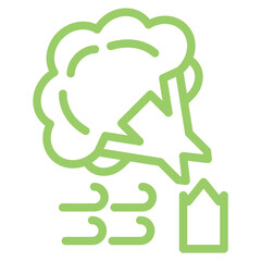 Vector Design Tree Broken Icon Style