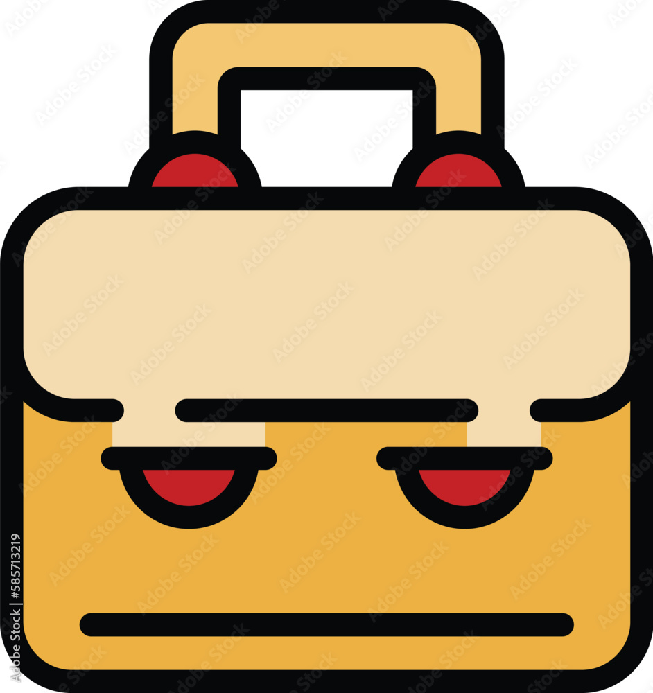 Poster school suitcase icon. outline school suitcase vector icon for web design isolated on white backgroun