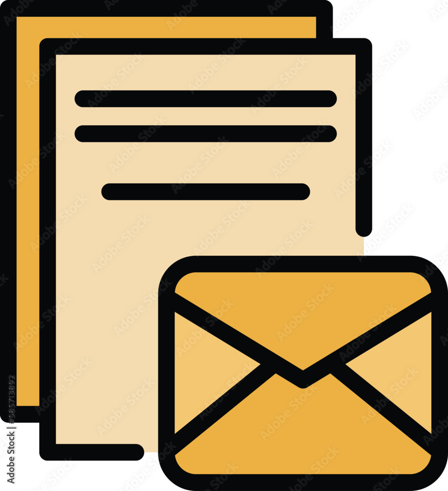 Poster education envelope icon. outline education envelope vector icon for web design isolated on white bac