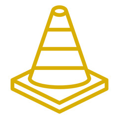 Vector Design Road Cone Icon Style