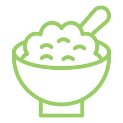 Vector Design Cereal Bowl Icon Style