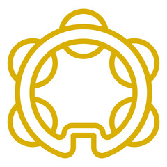 Vector Design Tambourine Icon Style