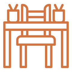 Vector Design School Desk Icon Style