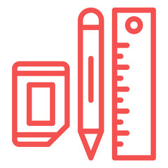 Vector Design School Supplies Icon Style