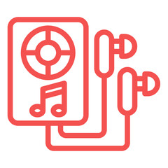 Vector Design Music Player Icon Style
