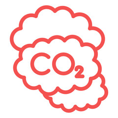 Vector Design Carbon dioxide Icon Style