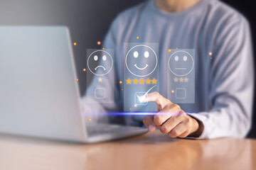 Customers rate service provider satisfaction through the application. The service experience in the online application will assess the quality of the service.
