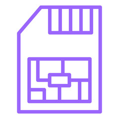 Vector Design Sim Card Icon Style