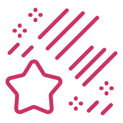 Vector Design Falling Star Icon Style