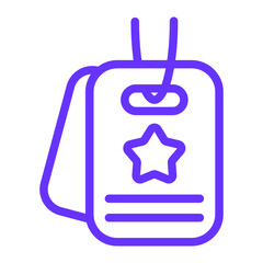 Vector Design Army Dog Tag Icon Style