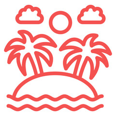 Vector Design Island Icon Style