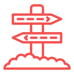 Vector Design Directional Sign Icon Style