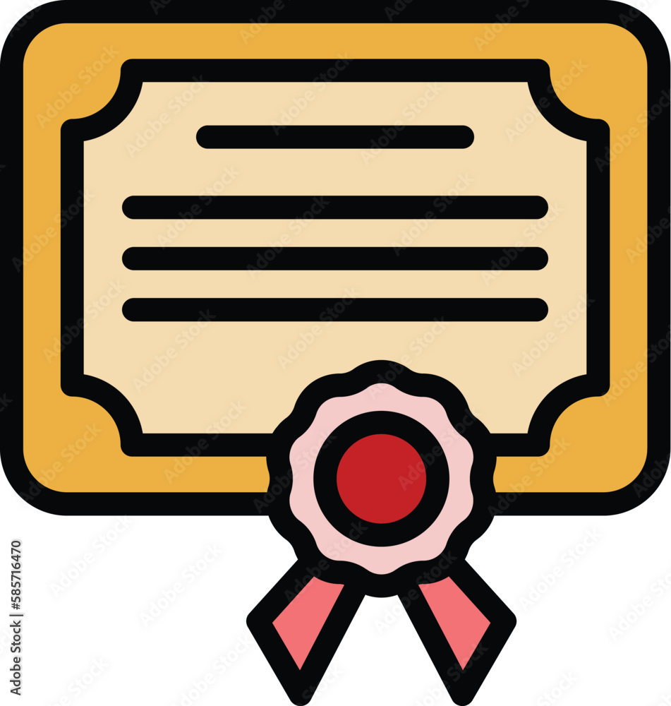 Poster school certificate icon. outline school certificate vector icon for web design isolated on white bac