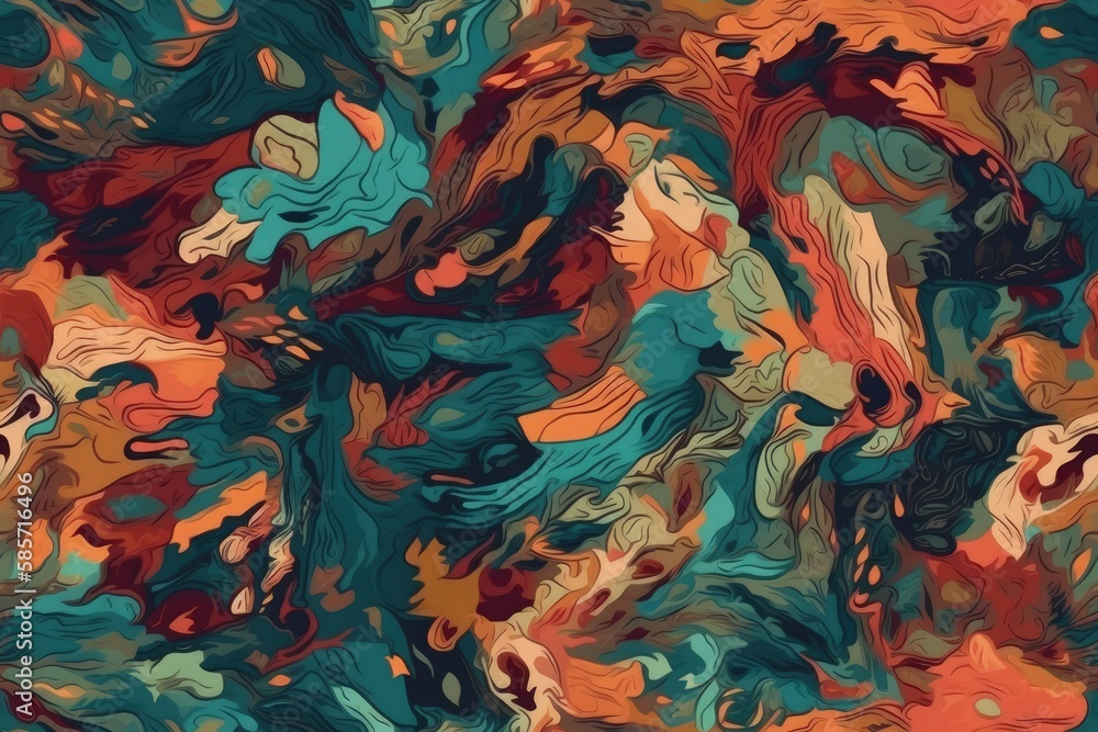 Aufkleber vibrant and colorful pattern with a mix of various hues and shades. generative ai