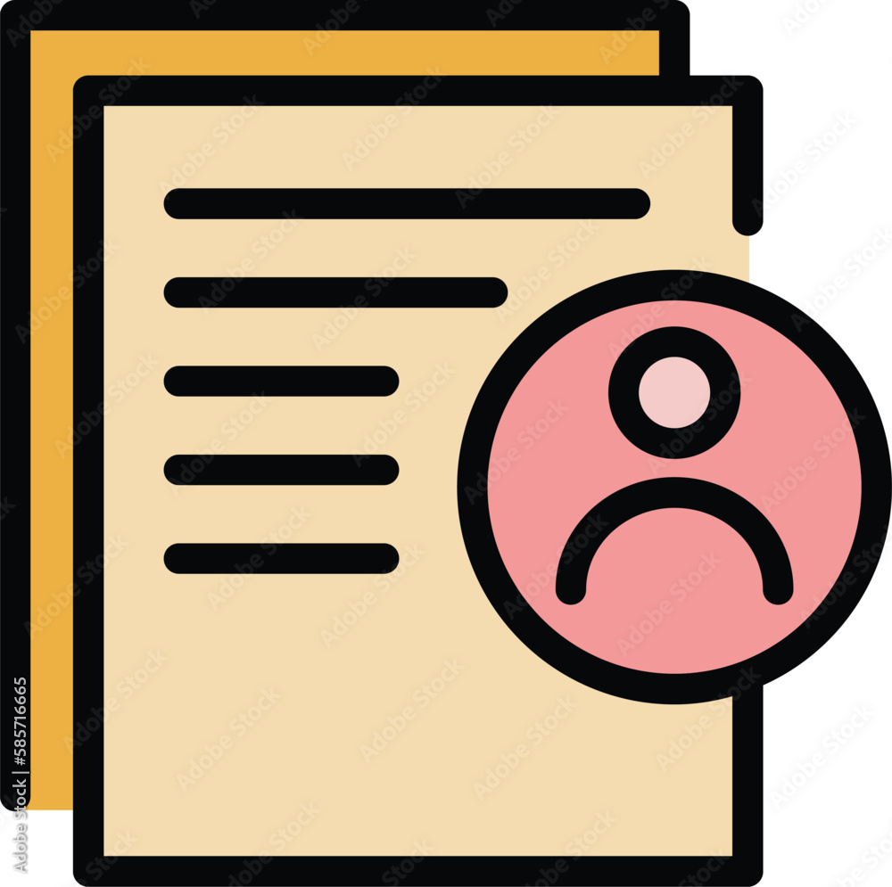 Aufkleber student cv icon. outline student cv vector icon for web design isolated on white background color fl