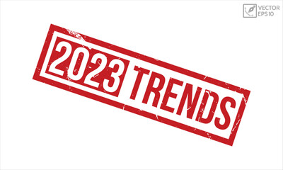 2023 Trends grunge rubber stamp on white background. 2023 Trends Rubber Stamp.