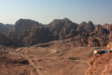 Typical mountain view on the Jordan Trail from Little Petra (Siq al-Barid) to Petra, no people