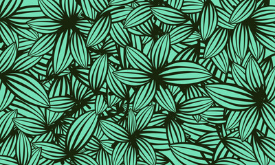 Naklejka na ściany i meble tropical leaves pattern vector background