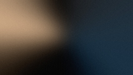 Fototapeta premium Abstract gold colors gradient wave on black background, blurry lights on dark noise texture, copy space